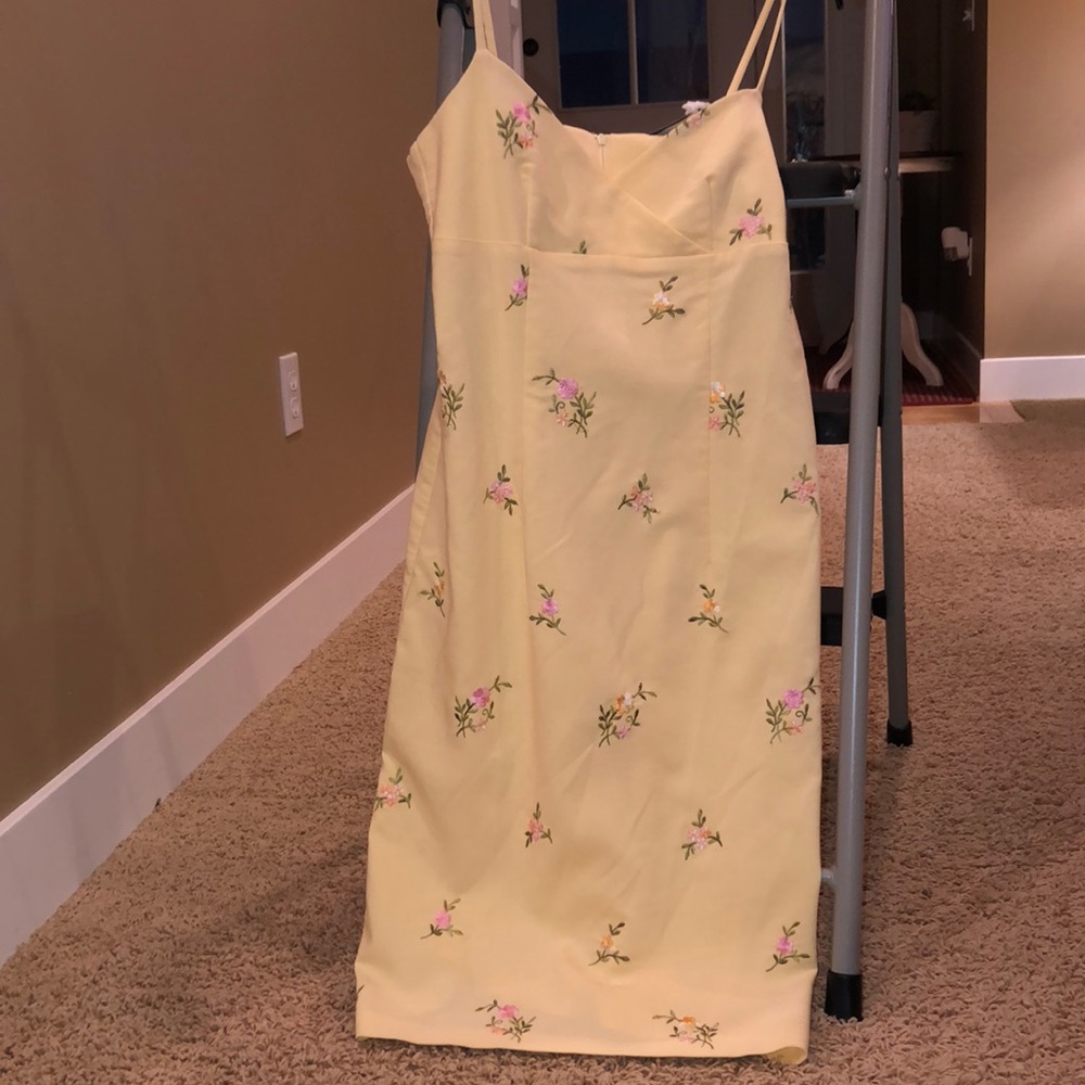 Beautiful yellow dress with flowers